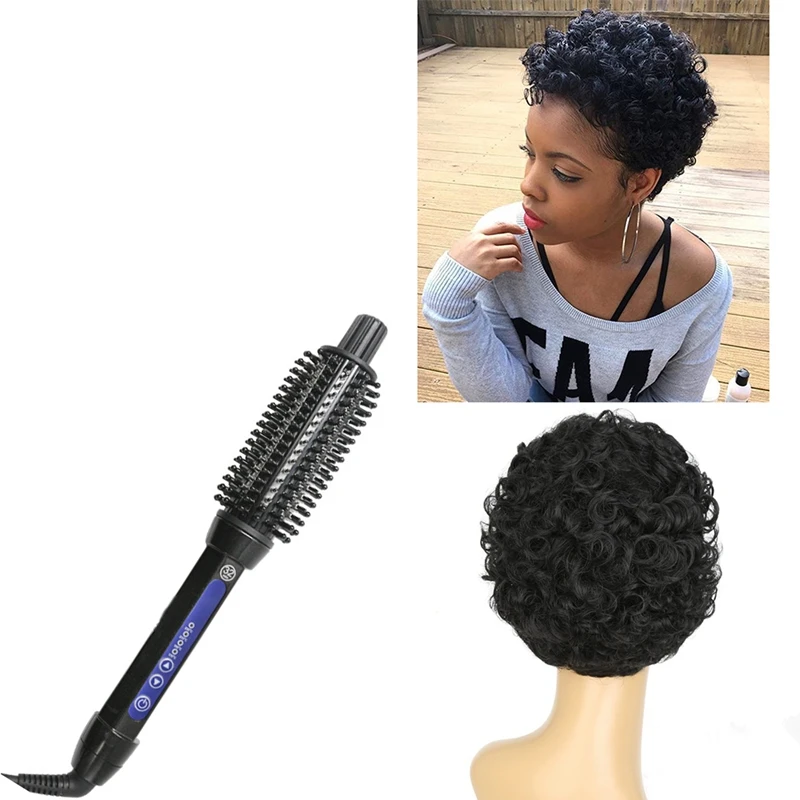 

26Mm Electric Comb Hair Brush 2 in 1 Pro Ceramic Hair Curler Hair Curlers Roller Styling Tools Hair Curling Iron Multifunction E