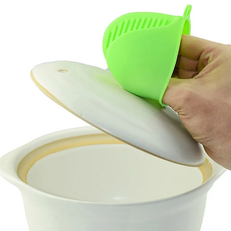 1pcs Kitchen Silicone Heat Resistant Clips Insulation Non Stick Anti-slip Pot Bowel Holder Clip Cooking Baking Oven