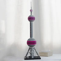 pzx 9921 world architecture shanghai oriental pearl radio tv tower mini diamond blocks bricks building toy for children gifts