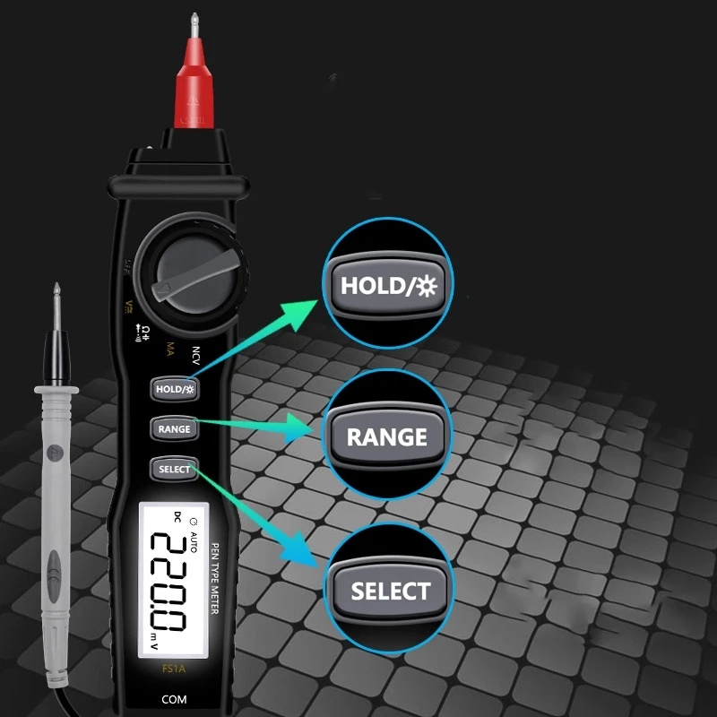 Ручной цифровой мультиметр ручка Вольтметр Сопротивление Диод Непрерывность