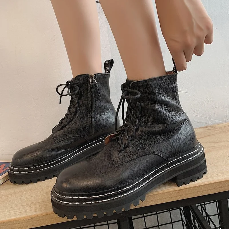 Ботинки martin женская обувь на среднем каблуке коллекция 2019 года сезон осень зима