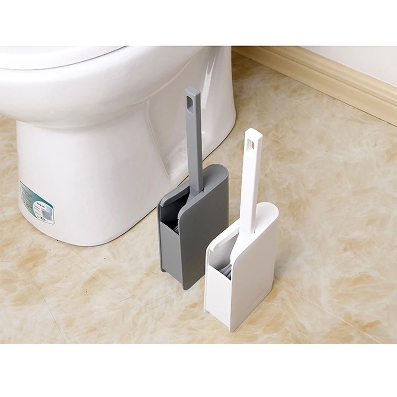 

Toilet Bowl Brush with Holder Slim Compact Bathroom Brush for Bathroom Storage Toilet Brush Sturdy Deep Cleaning Set H88