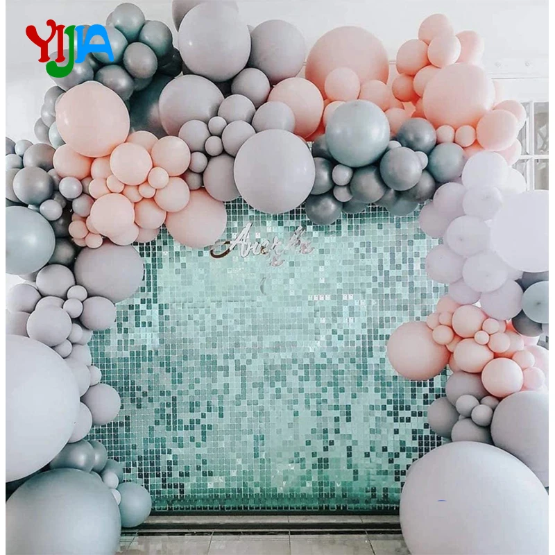 

3D Crystal Stickers Pneumatic Sequins Shimmer Panel Wall Mirror/ Laser Paint Backdrop For Birthday Wedding Party Decoration