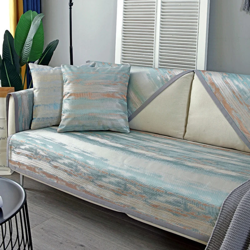 Шелковые чехлы для диванов летние подушки Нескользящие гостиной домашний декор