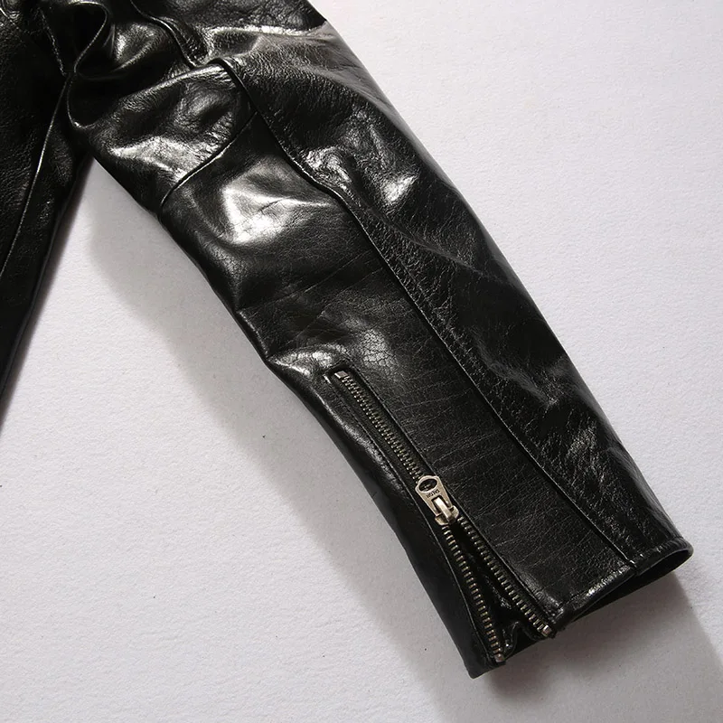 

H11 SUPER OFFER! Read Description! Asian Size Good Quality Cow Leather Jacket Genuine Cowhide Leather Jacket