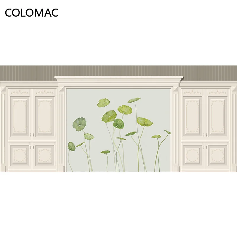 Colomac Custom Nordic Modern Minimalist Copper Money Grass Wallpaper Living Room Background Wall 3d Decor Mural Dropshipping |