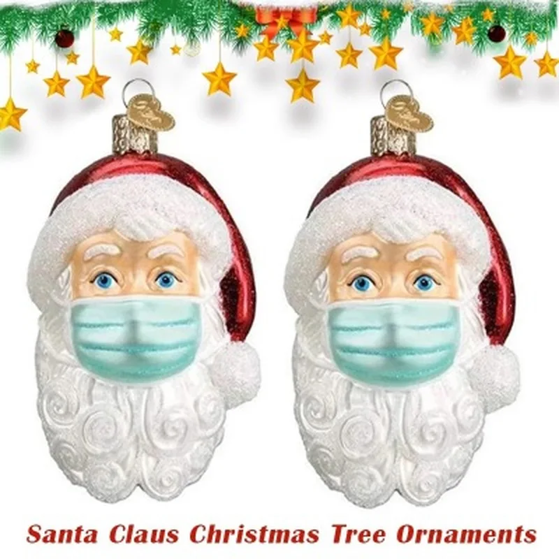 

2020 Christmas Tree Ornaments Personalized Santa Claus Hanging Pendants Xmas Party Pendant Happy New Year DIY Decorations Santa