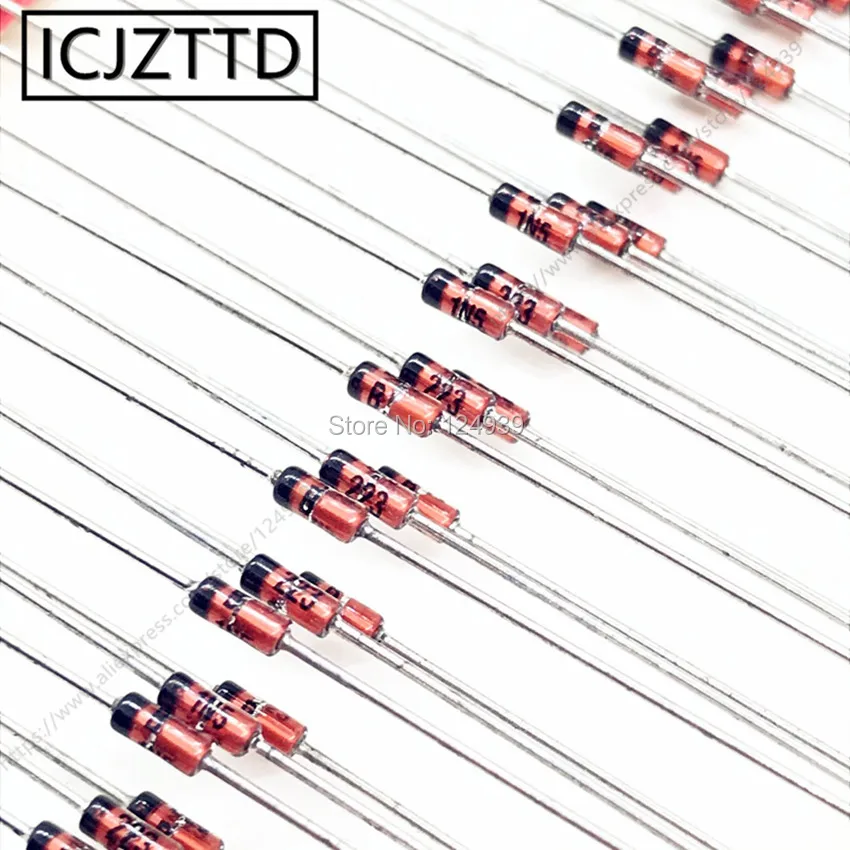 100 шт. 1N5241B DO-35 1N5241 11V 1N5242B 1N5242 12V 1N5243B 1N5243 13V 1N5244B 1N5244 14V новый оригинальный DO35 500MW 0 5 W 1/2W