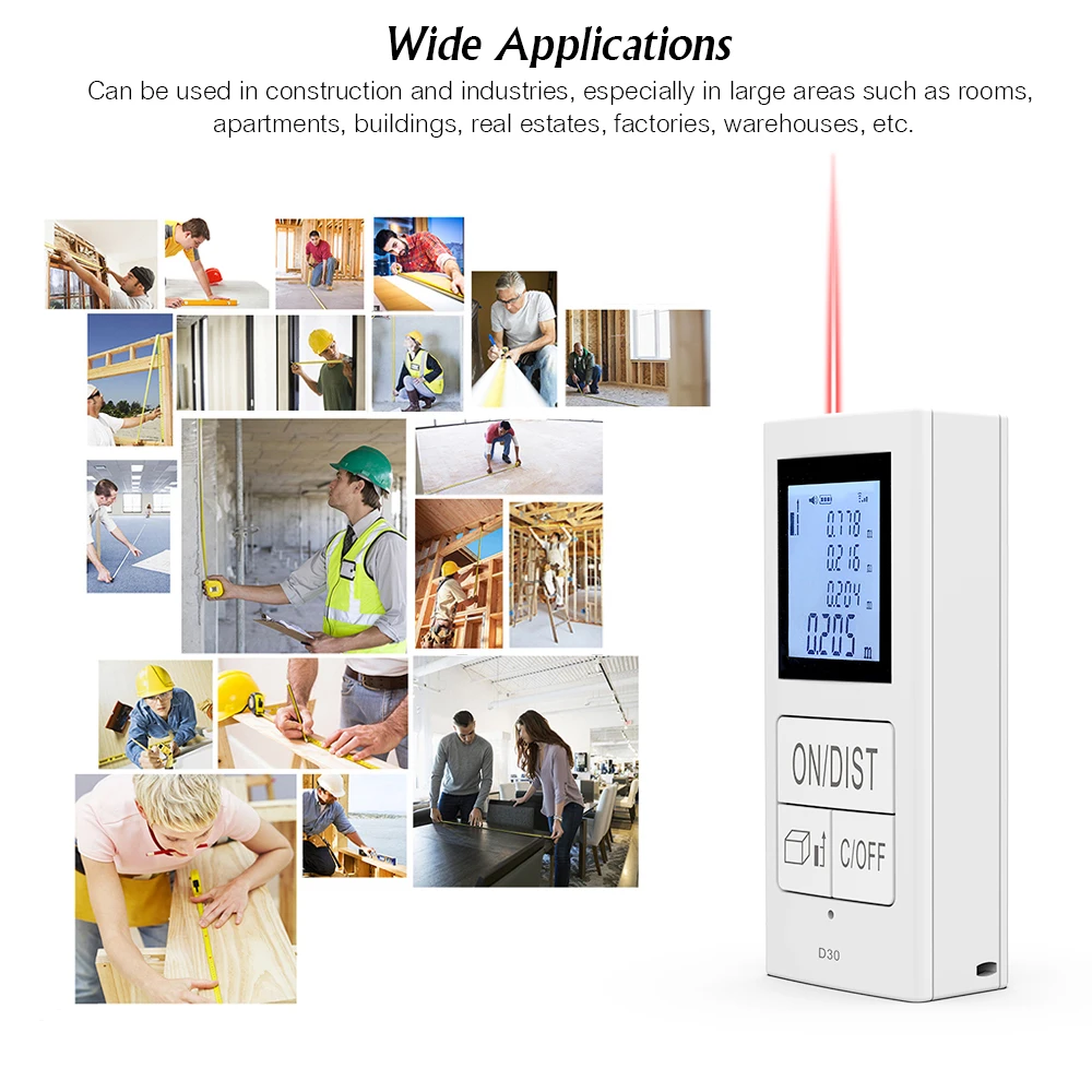 Портативный лазерный дальномер портативный измеритель расстояния с USB