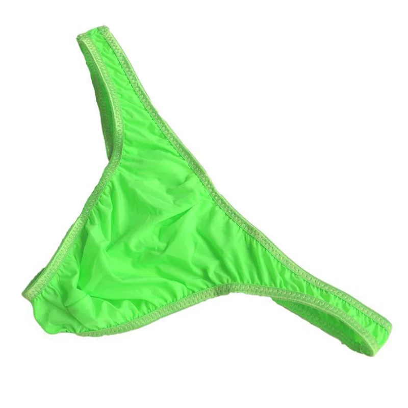 Мужские трусы из мягкой эластичной вискозы однотонные дышащие Трусы стринги