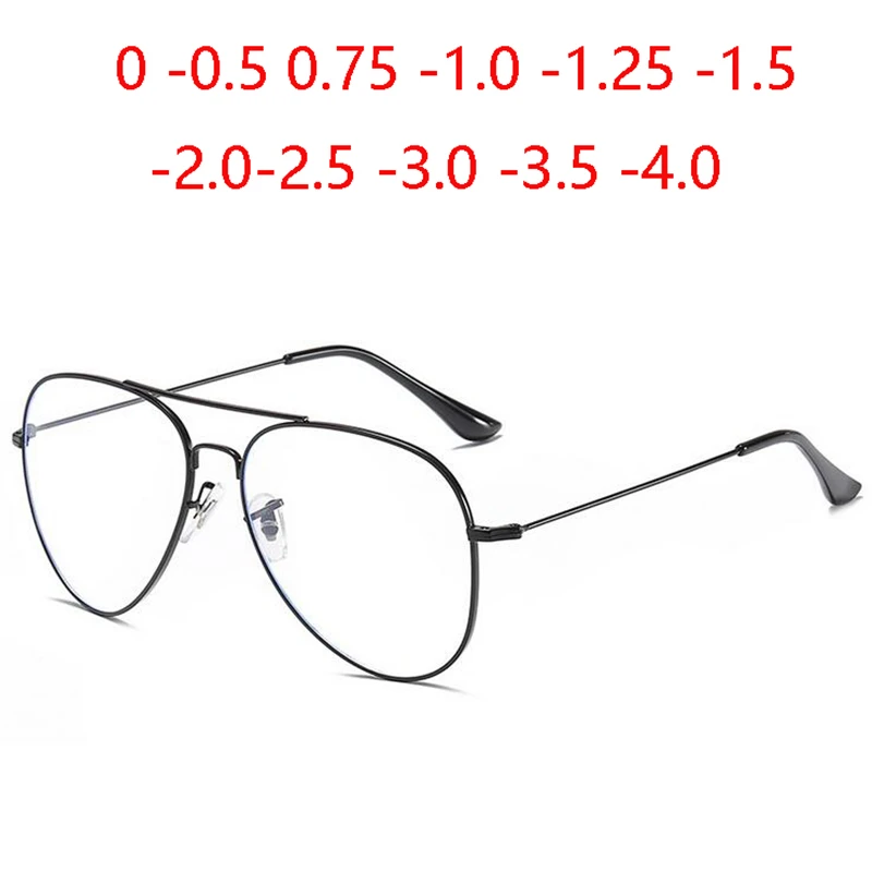 

Oval 1.56 Aspheric Lens Customize Prescription Eyeglasses Women Men CYL 0~-200 Stainless Steel Diopter Glasses SPH -0.5 To -4.0