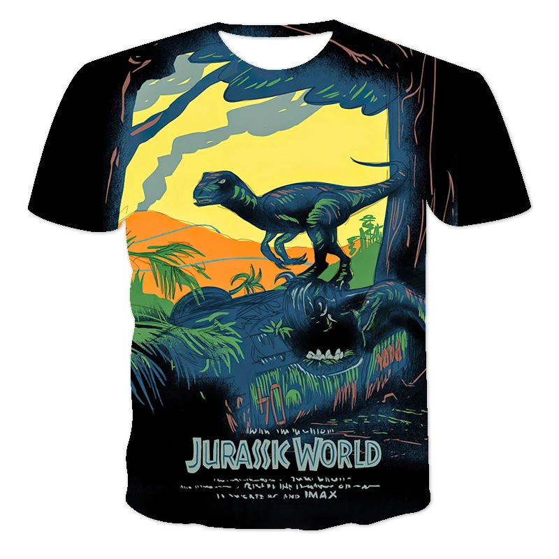 

Summer new 3D boys and girls short-sleeved T-shirt youth breathable fashion O-neck funny anime cartoon pattern 4T-14T