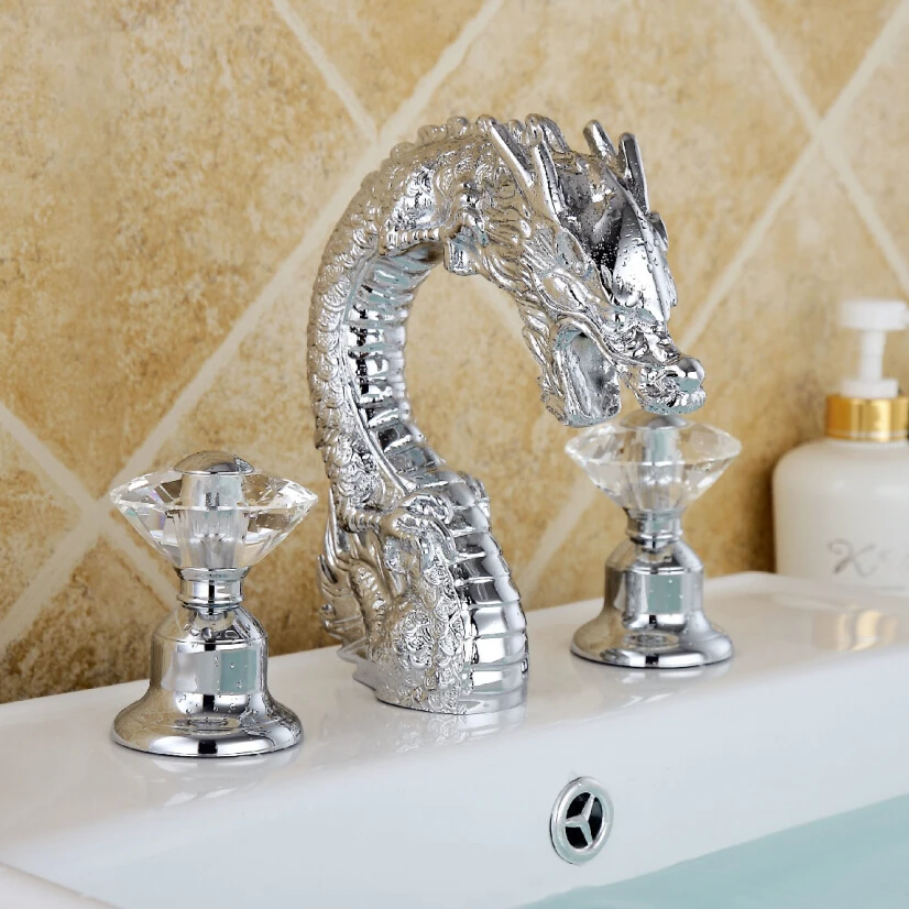 

Grifo macizo de laton cromado для ванной комнаты, прозрачные рукава grifo de dragon, 3 uds., Envio gratis
