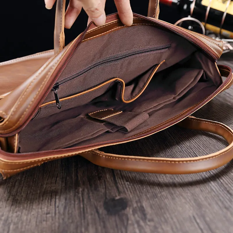 

2021 men's leather bag men's briefcase office bags for men bag man's leather laptop bags male tote briefcase handbag