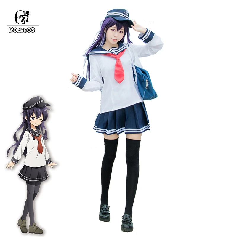ROLECOS игра Kantai Коллекция косплей женская сексуальная школьная форма костюм с