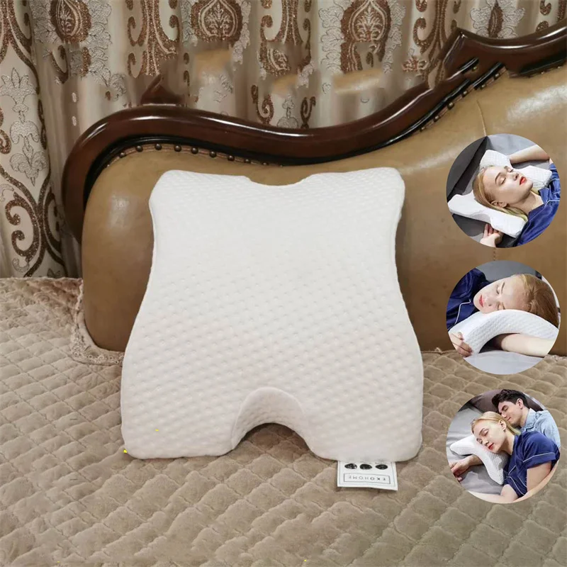 

Zero pressure multifunctional slow rebound pillow for couples double hug pillow memory foam arched pillow waist pillow