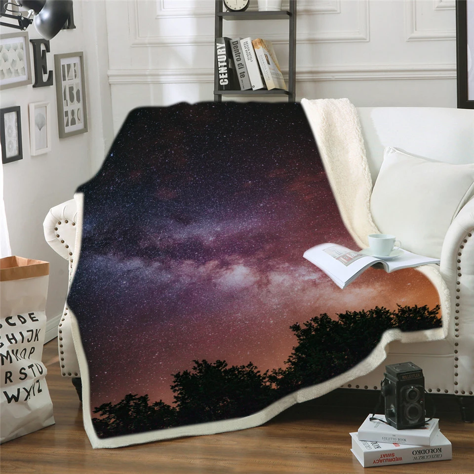 Кашемировое одеяло Аврора пейзаж джунглей покрывало s зимний чехол