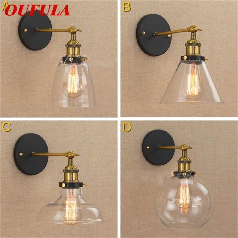 

OUFULA Retro Simple Wall Sconces Lamp Classical Loft LED Light Fixtures for Home Corridor Stairs Decoration