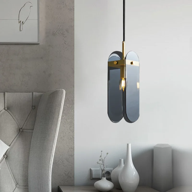 

Luxury Creative E14 Hanging Lamp Minimalist Copper Deco Pendant Light Personality Simple Bedroom Modern Bar Suspension Luminaire
