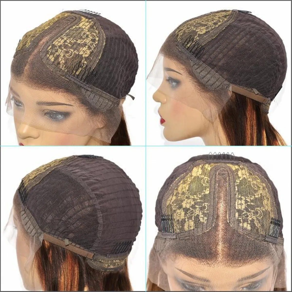 Бесплатная часть Медь красный парик длинные волнистые синтетические