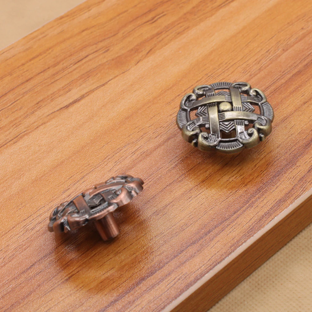 Античная бронзовая круглая полая ручка для шкафа дверная ящика с одним