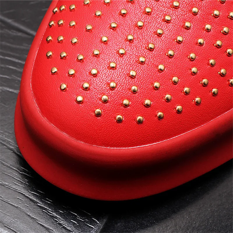 Harga Sneakers Pria 2021 Sepatu Pria Atasan Tinggi Sneakers Desainer Punk Bawah Tebal Merah Sepatu Bot Pergelangan Kaki Flat Kasual Zapatillas Hombre