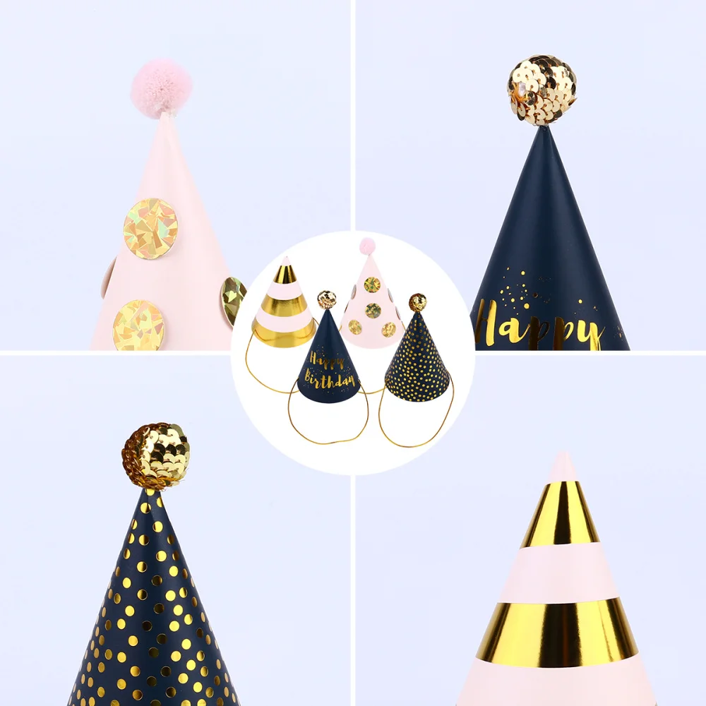 

4Pcs Creative Baby Birthday Supplies Birthday Fuzzy Hat for Birthday Party