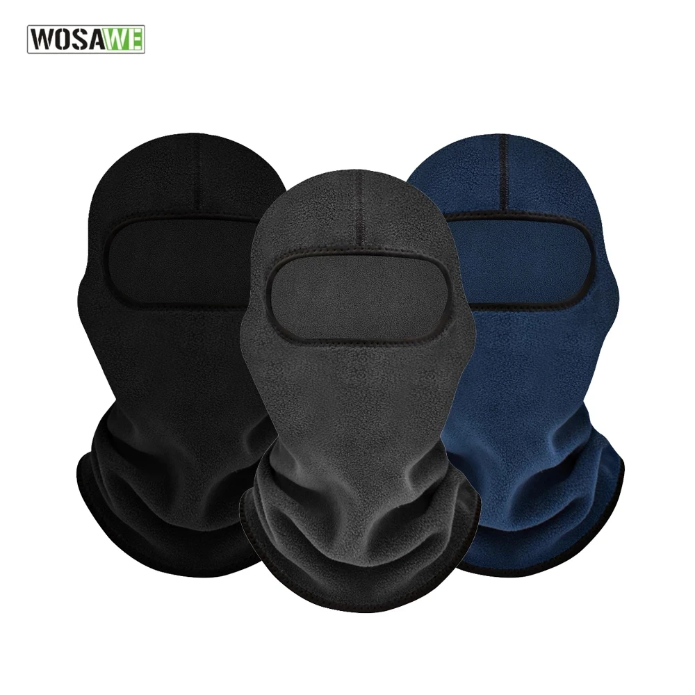 

WOSAWE Winter Fleece Warm Cycling Mask Scarf Cap Balaclava Mask Cover Windproof Hiking SKiing Helmet Liner Hat Face Mask Hood