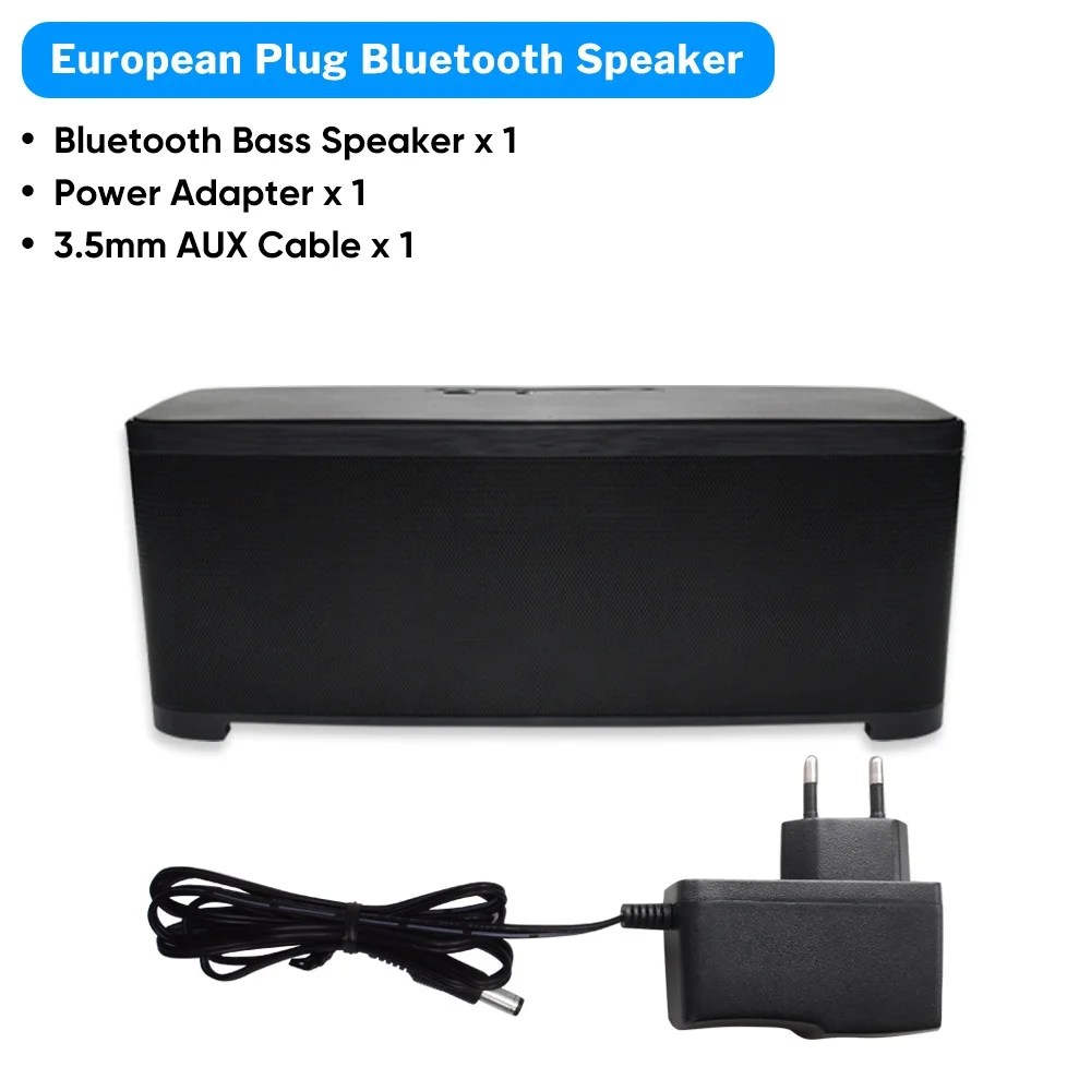 European plug Бас мощный Bluetooth динамик домашняя беспроводная стерео звуковая система 2,1 канал колонка с сабвуфером для компьютера ноутбука ПК - Цвет: European plug