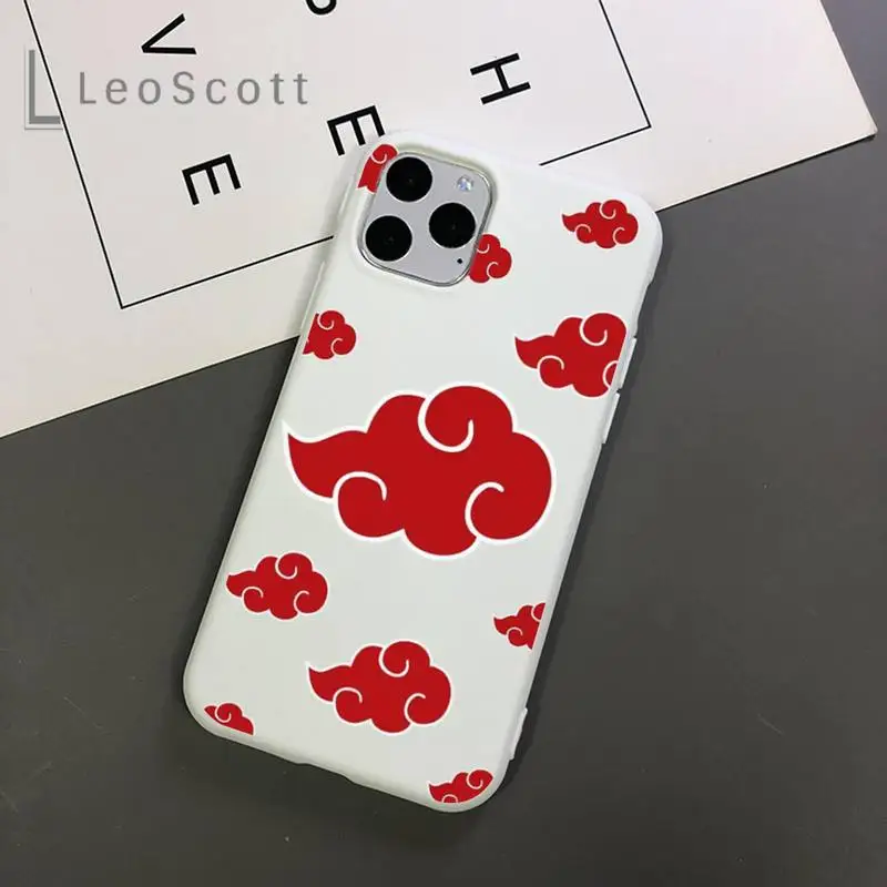 

Akatsuki Naruto logo marking sign Phone Case Candy Color for iPhone 11 12 mini pro XS MAX 8 7 6 6S Plus X 5S SE 2020 XR