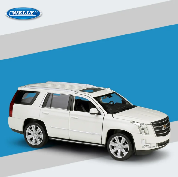 WELLY 1:24 2017 Cadillac Escalade SUV литая модель автомобиля металла игрушки для Детский подарок