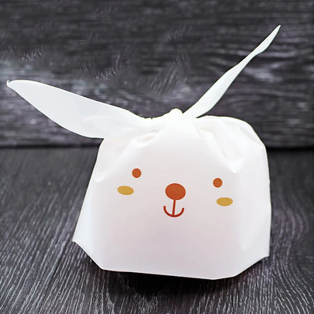 100 шт. большие подарочные мешки Милая зимняя куртка с длинными ушками животных