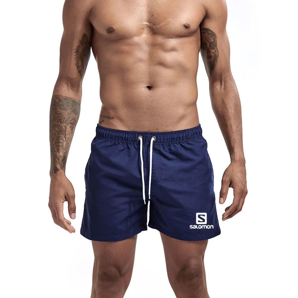 

New men's fitness shorts fitness gym summer breathable quick-drying beach shorts sportswear