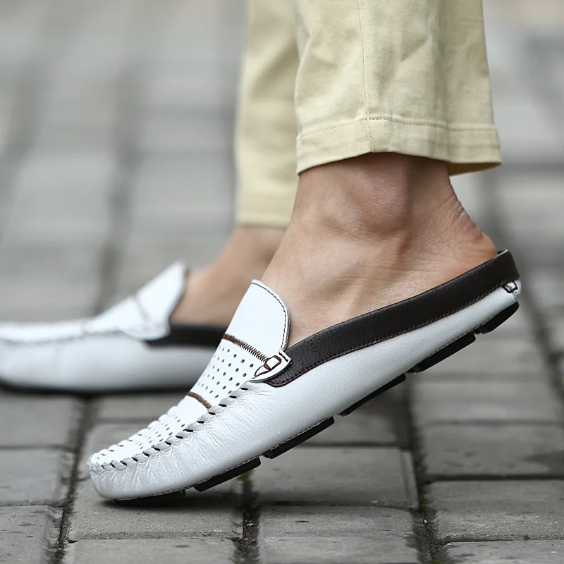 Мужская обувь Повседневные кожаные лоферы Мужские легкие полуботинки