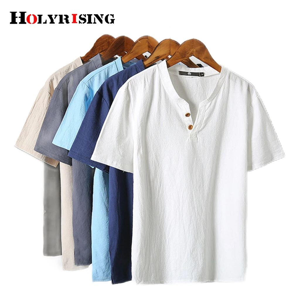 

Футболка мужская льняная с коротким рукавом, Повседневная Свободная уличная одежда в китайском стиле, размеры 5xl, лето 19914