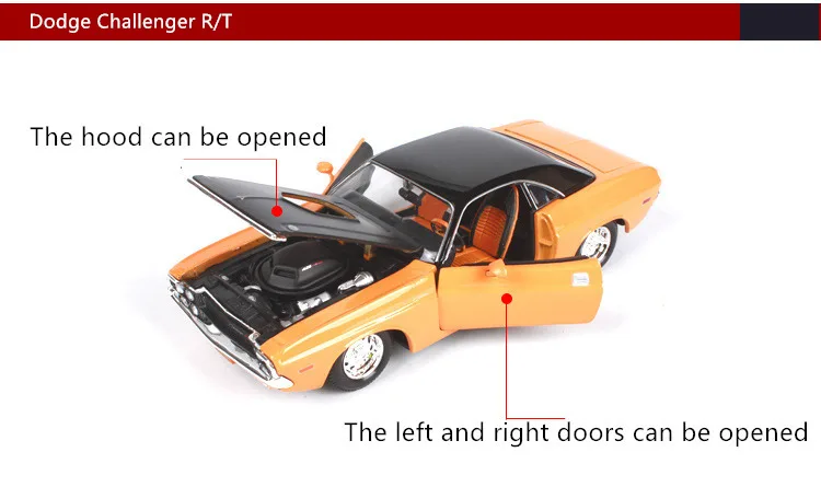 Maisto 1:24 1970 Dodge Challenger модель автомобиля из сплава литье под давлением модель автомобиля моделирование украшение автомобиля коллекция подарочная игрушка