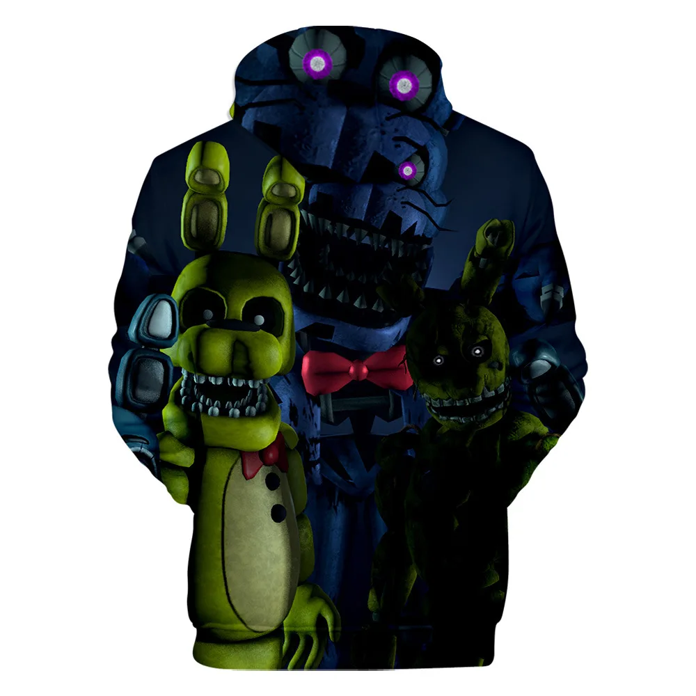 Fnaf толстовки Толстовка Five Nights At Freddy's куртка пальто весна Harajuku мультфильм Медведь FNAF Толстовка Женские кофты Fnaf