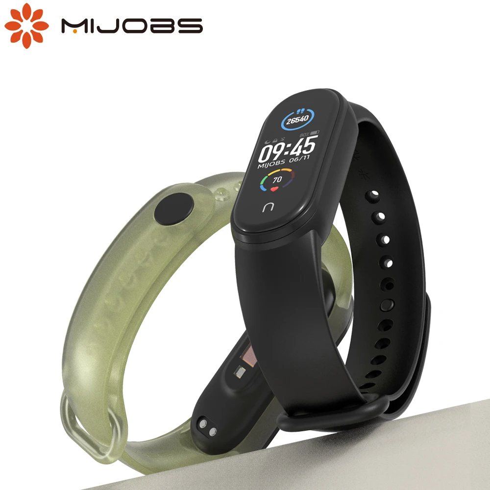 Для Mi Band 5 ремень полупрозрачный для 6 браслет силиконовый Xiaomi 3 4 NFC глобальная