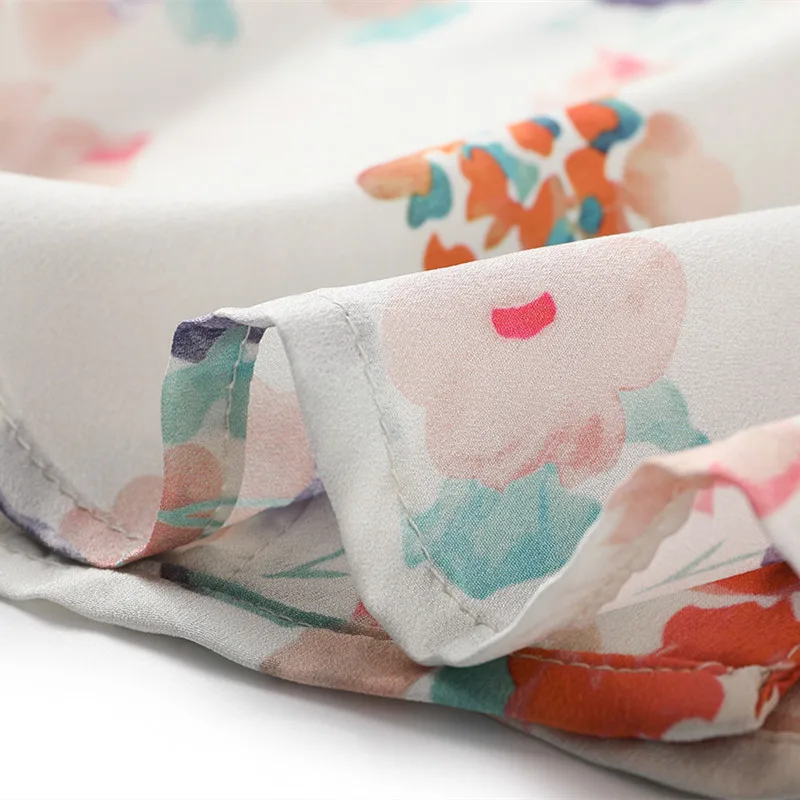 

KUSAHIKI Floral Long Sleeve Shirt Women Bow Tie Collar Blusas 2021 Spring New Korean Causal Shirt Camisas De Mujer 6G355