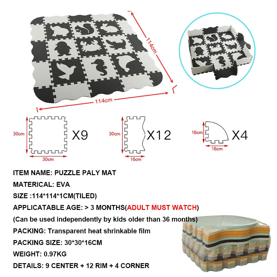 25 шт./компл. EVA мягкий красочный детский коврик для пола Толстая детская комната