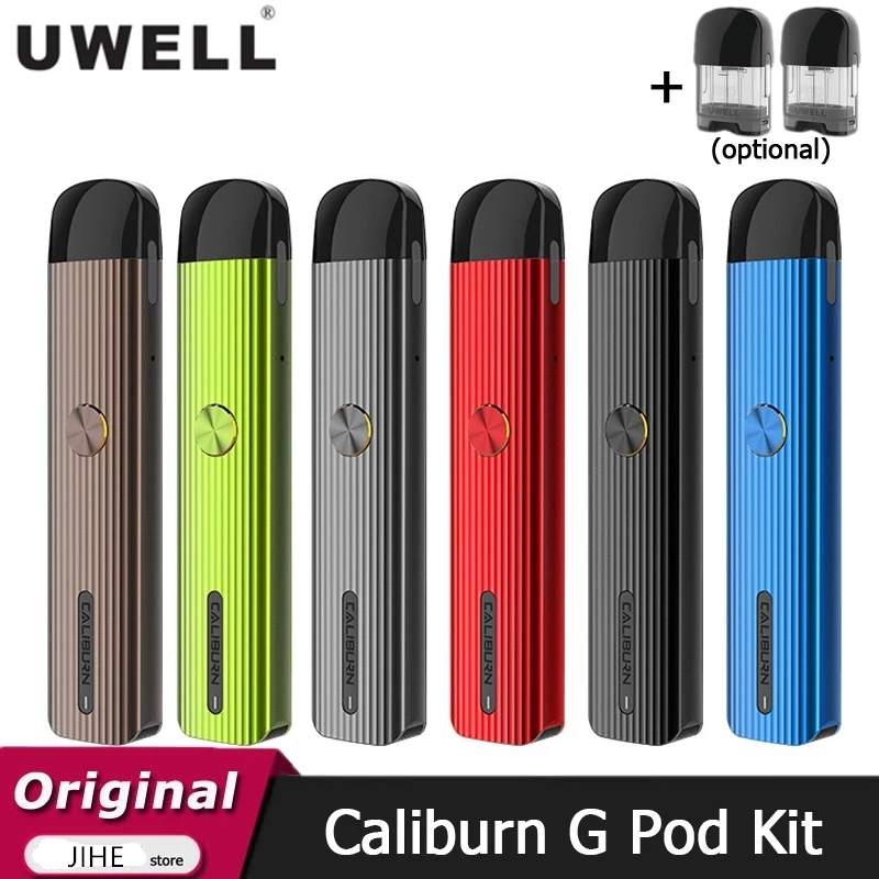 

Original Uwell Caliburn G Pod Kit Vape 690mAh battery 18W power 2ml CaliburnG Cartridge Pod Electronic Cigarette Vaporizer