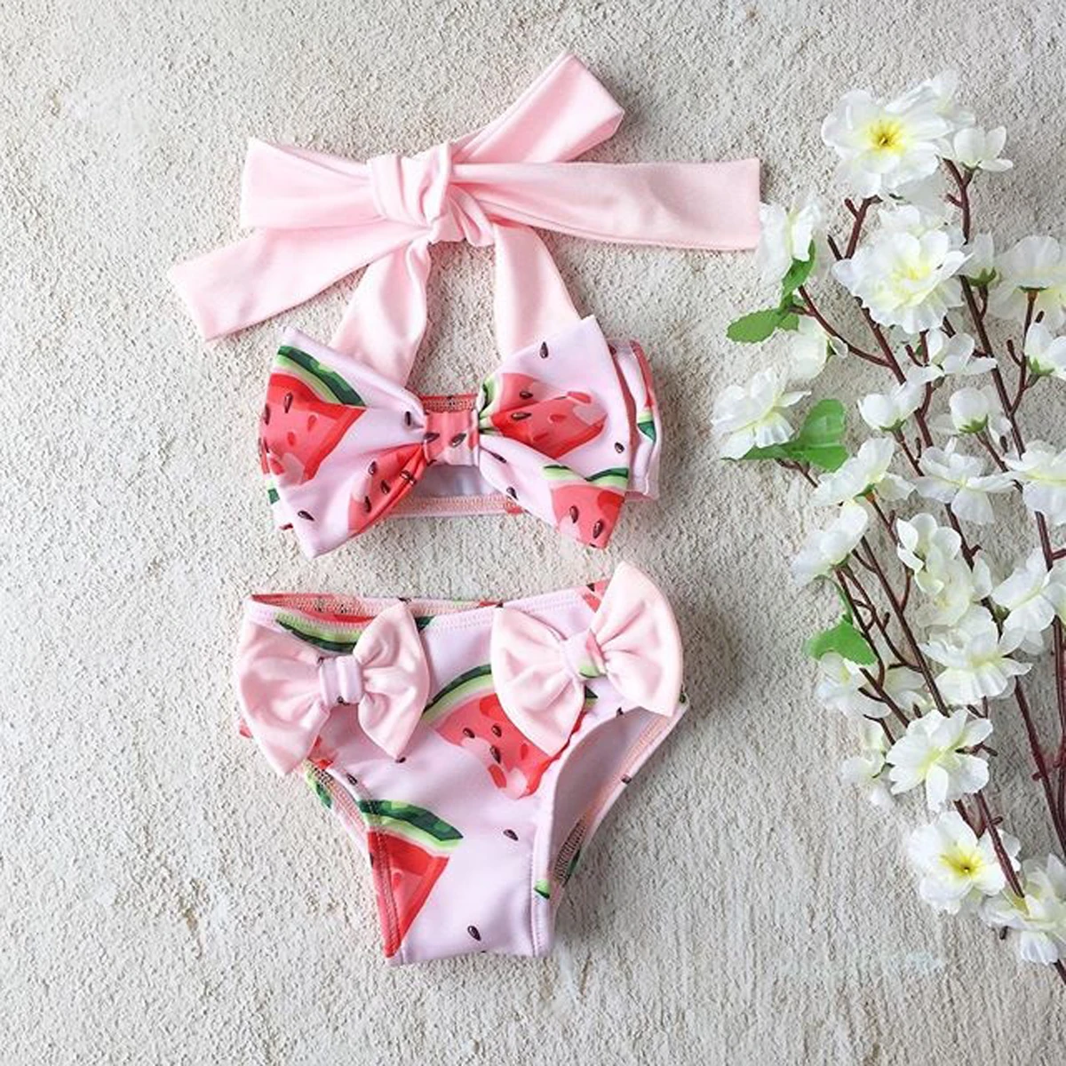 Детская одежда с принтом в виде арбуза Русалка купальник купальники для