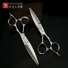 Титановый 6-дюймовый инструмент для стрижки и укладки, ножницы для волос, салонные Парикмахерские ножницы из нержавеющей стали, ножницы