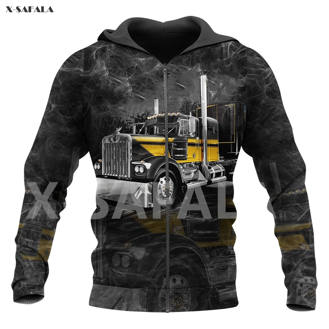 

Crane Truck Job Skull Tattoo Name Flag 3D All Printed Hoodie Man Women Harajuku Outwear Zipper Pullover Sweatshirt Casual
