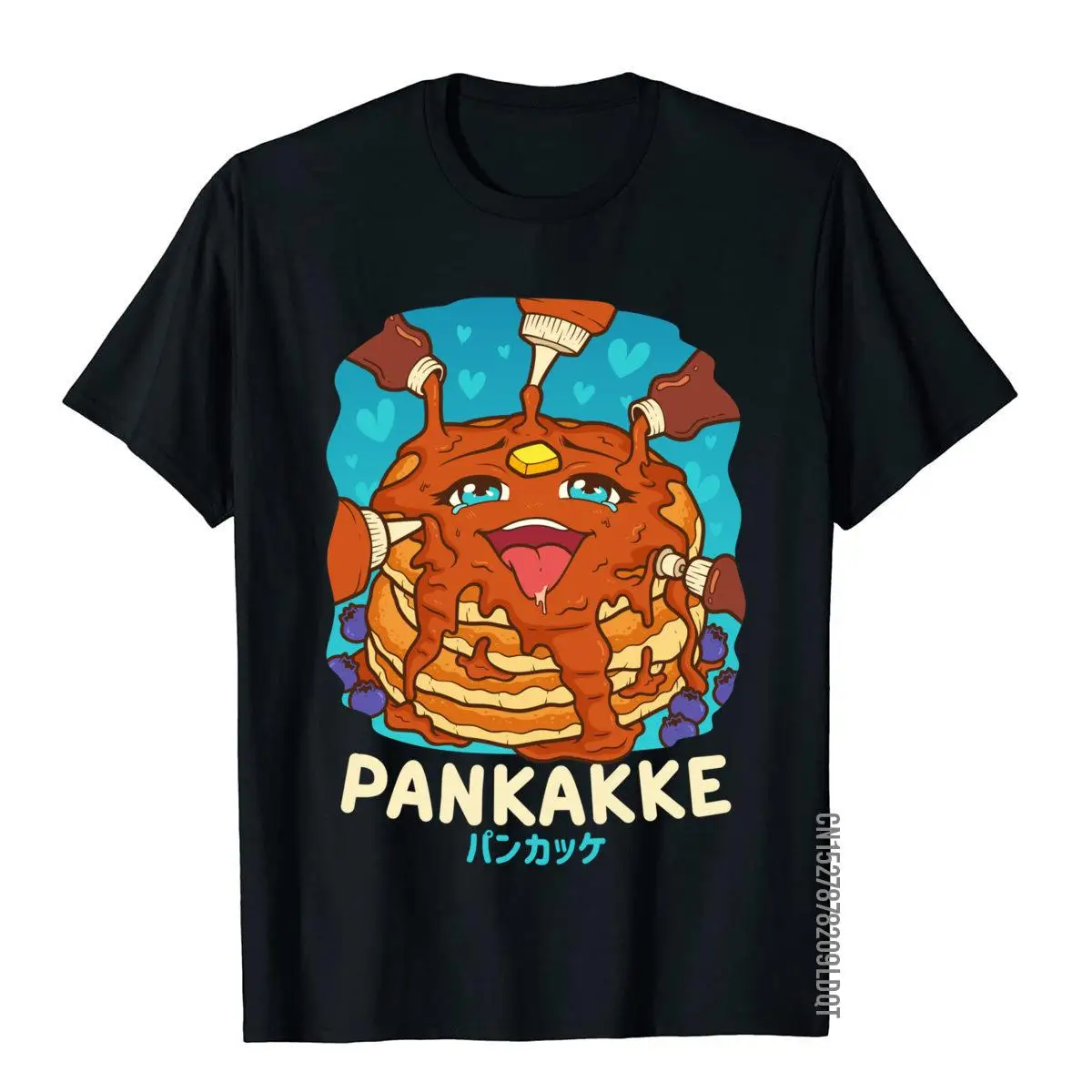 

Funny Naughty Foodie Pun Kawaii Pankakke Japanese Pancake T-Shirt Cotton Men T Shirts Beach Tops T Shirt High Street