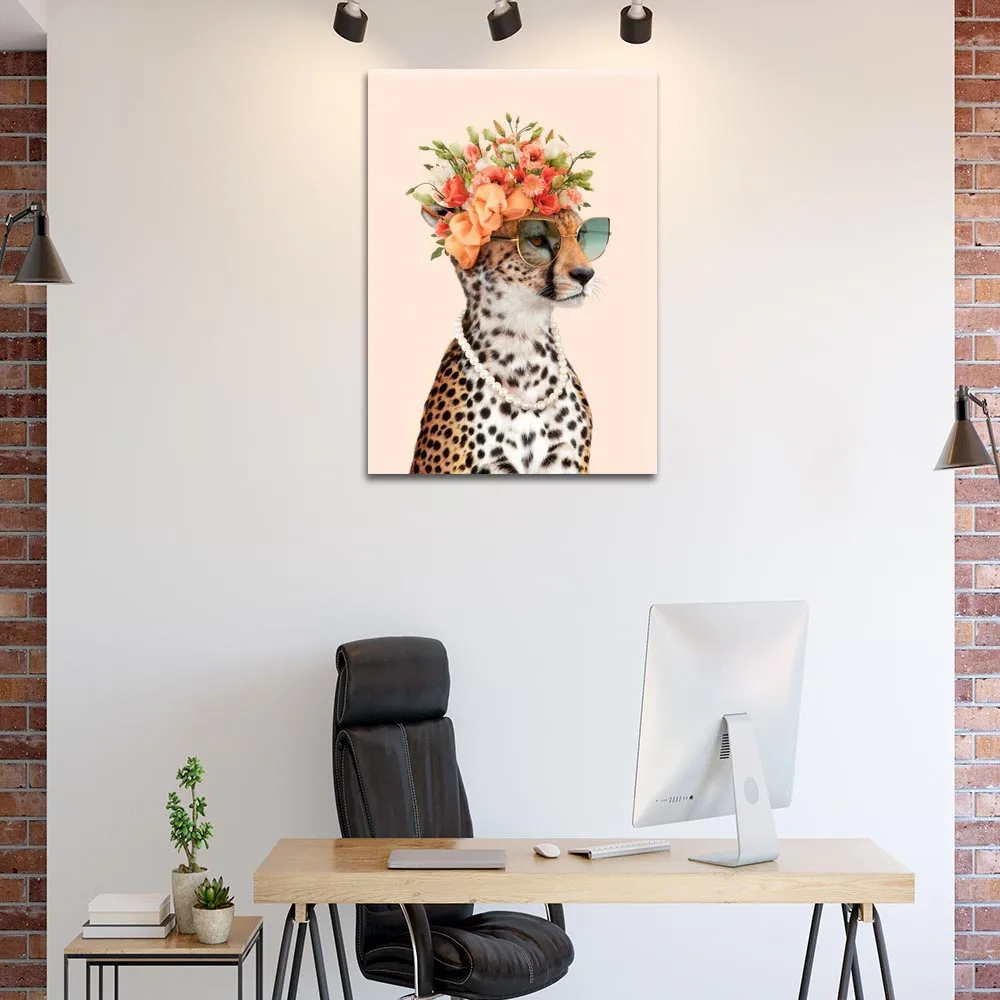 

Canvas Poster Royal Cheetah Wall Art Painting Posters and Prints Nordic Wall Pictures for Home Decor No Frame