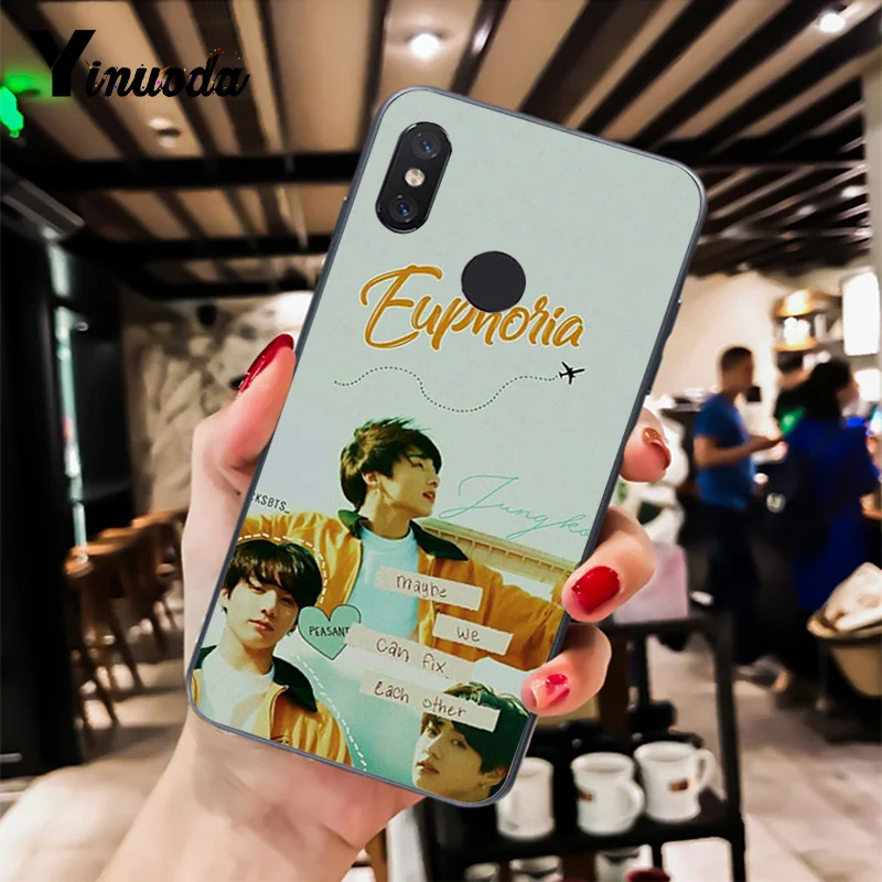 Yinuoda KPOP Euphoria Jungkook Новинка чехол для телефона Fundas Крышка для Xiaomi mi 6 mi x2 mi x2S 5A 6A 7A Red mi 5 note5 Note7 8pro