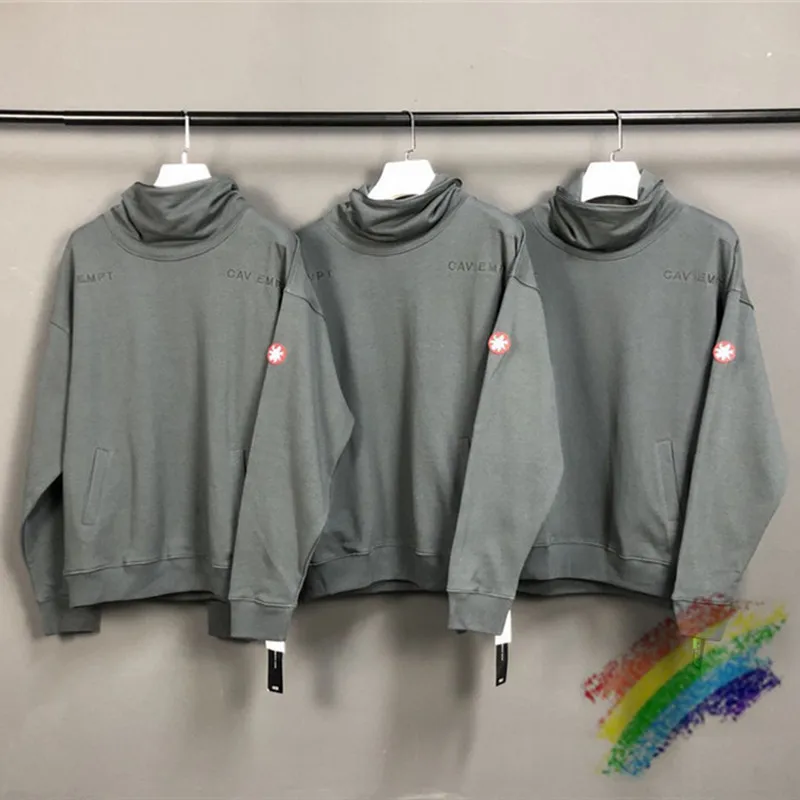 

Turtleneck CAVEMPT 2020AW Hoodie Men Women 1:1 Top Quality Vintage Wash and make Old CAV EMPT Sweatshirts Pullovers