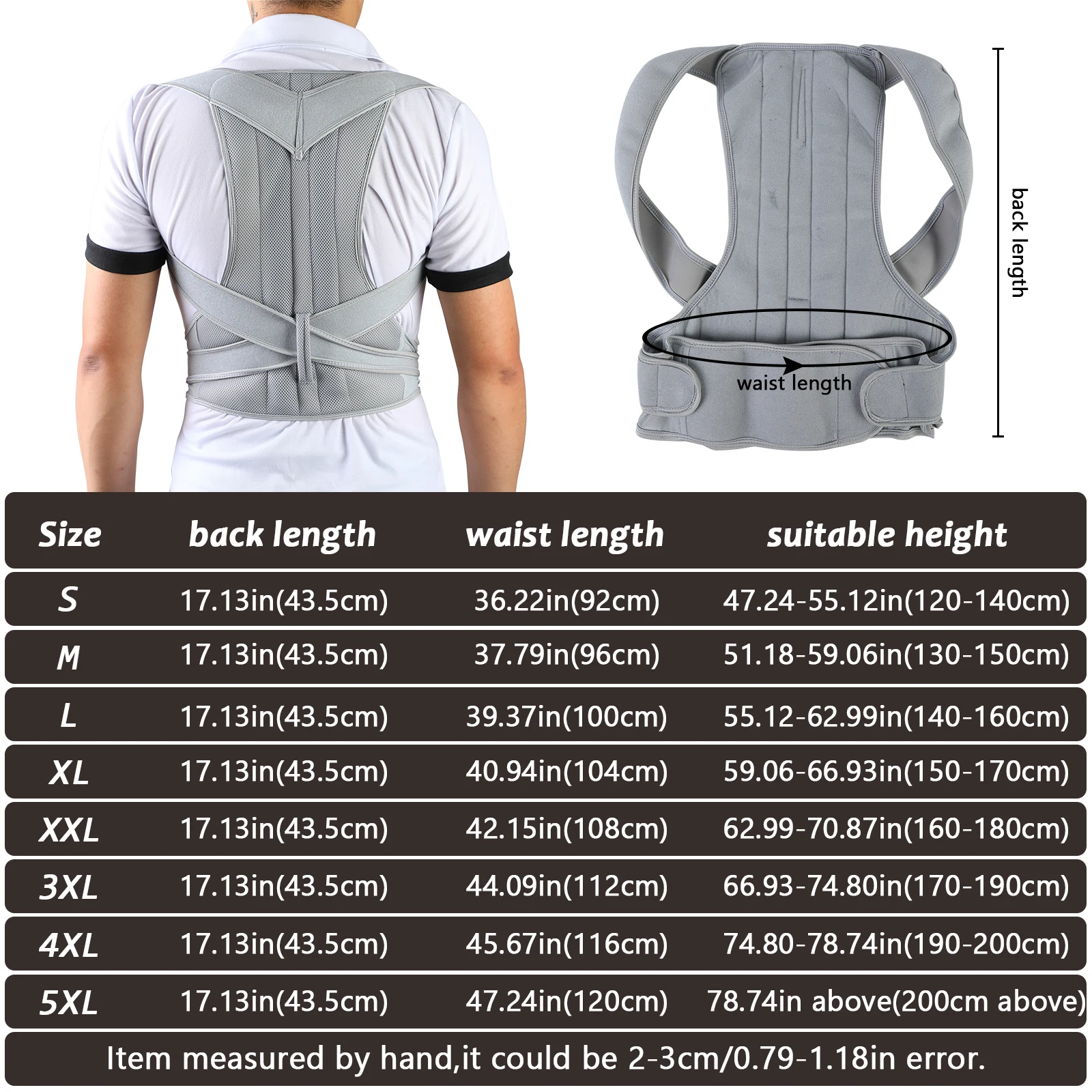 Back Waist Posture Corrector Adjustable Adult Correction Belt Trainer Shoulder Lumbar Brace Spine Support Vest | Спорт и развлечения