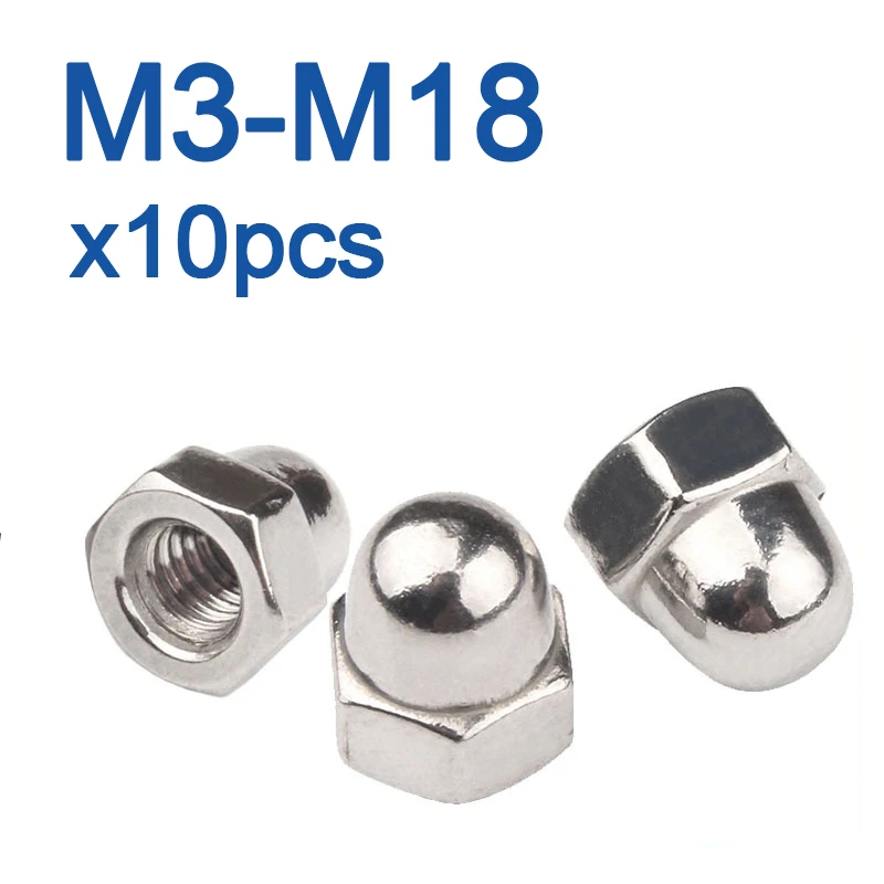 

Колпачковые гайки из нержавеющей стали M3-M18